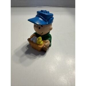 Peanuts Charlie BrownWith Woodstock Ion A Basket Vintage 1966‎